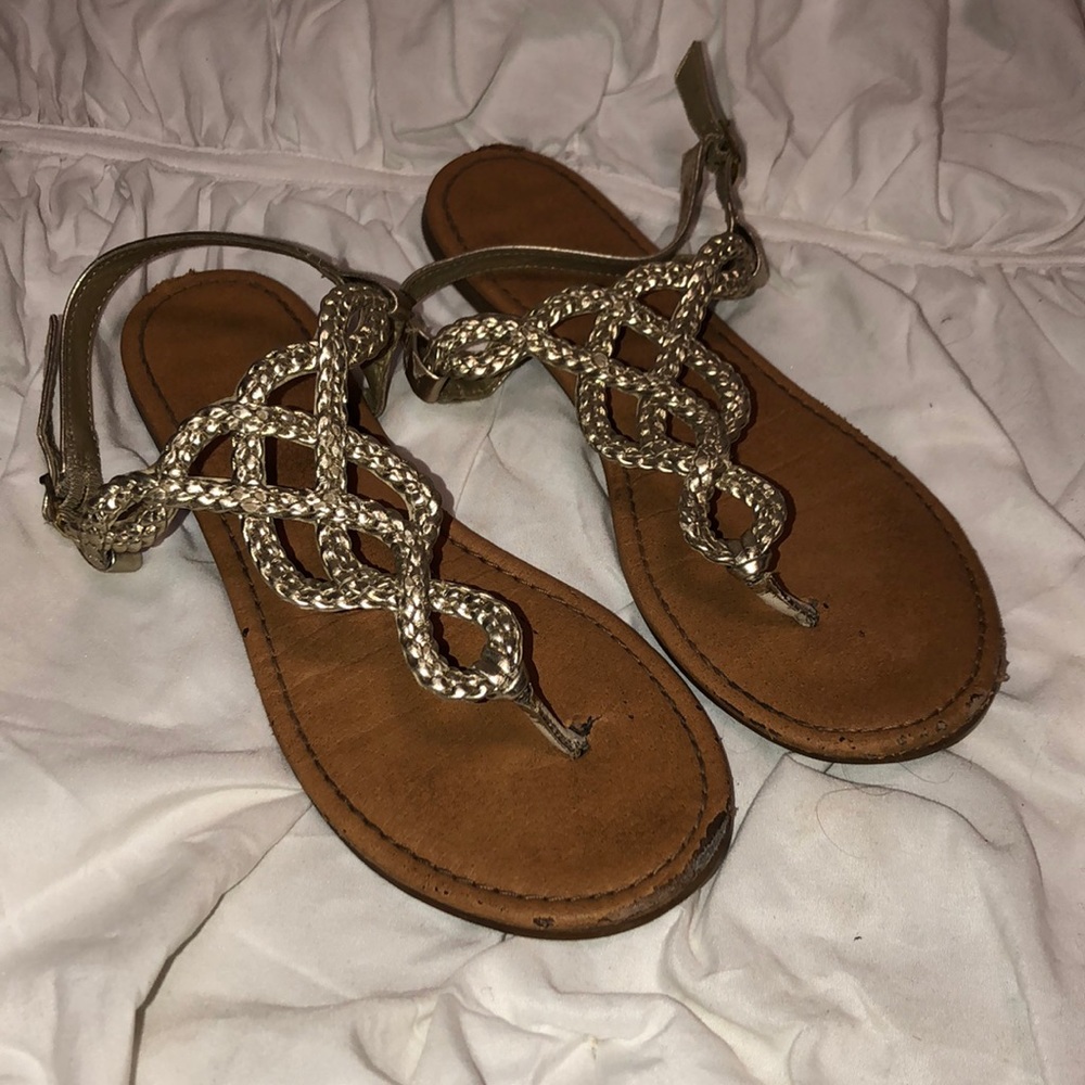 Gold sandals